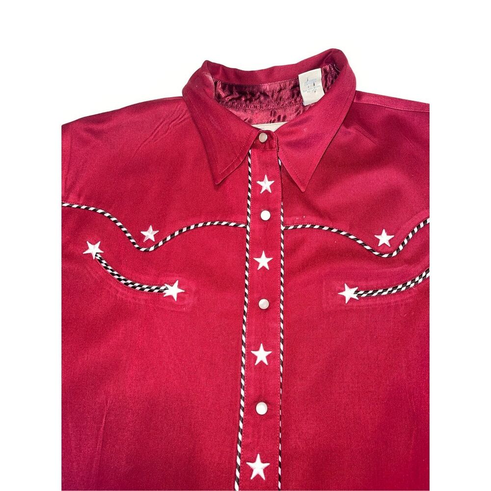 Roper Red Western Embellished Snap-Front Shirt - Picture 3 of 7